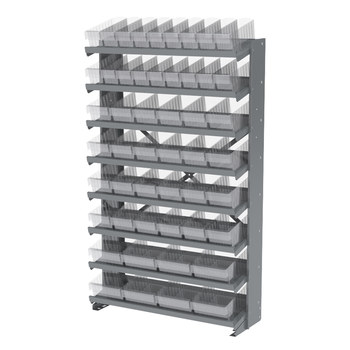 Imagen de Akro-mils APRSAST 400 lb Transparente Gris Revestido en polvo Acero 16 ga Un solo lado Bastidor fijo (Imagen principal del producto)