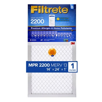 3M Filtrete Alérgenos y contaminantes domésticos de primera calidad 14 pulg. x 24 pulg. x 1 pulg. S-EA23-4 MERV 13, 2200 MPR Filtro de aire - 26164