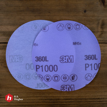 3M Hookit Recubierto Óxido de aluminio Morada Disco de velcro - Óxido de aluminio - 5 pulg. - P1000 - Súper fino - 55723