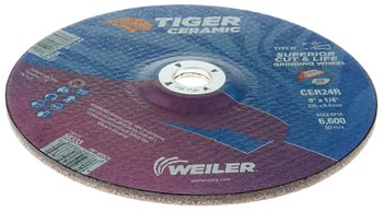 Weiler Tiger Ceramic Disco esmerilador 58333 - 9 pulg. - Cerámico - 24 - R