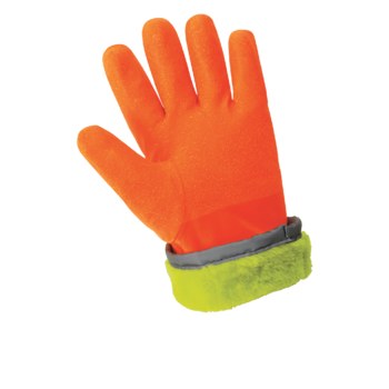 Global Glove FrogWear 8450 Naranja de alta vis. Grande Nitrilo Guantes resistentes a productos químicos - acabado Chorro de arena - Longitud 12 pulg. - 816679-01097
