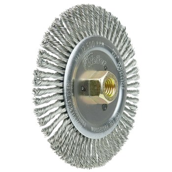 Weiler Dually 79815 Cepillo de rueda - Anudado - Circular trenzado Acero inoxidable cerda
