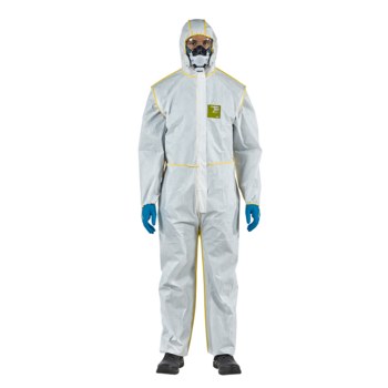 Ansell Microchem AlphaTec Overoles resistentes a productos químicos 68-2300 WY23-B-92-129-05 - tamaño XL - Polietileno - Amarillo - 06022
