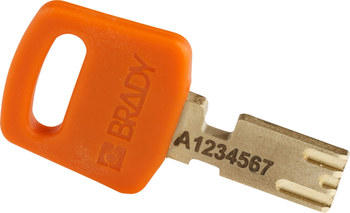 Brady SafeKey Candado de seguridad - Ancho 1 1/2 pulg. - NYL-ORG-38ST-KA6PK