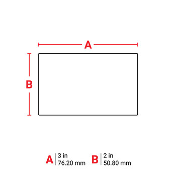 Brady i61-19-402-3 Rollo de etiquetas troqueladas para impresoras - 3 pulg. x 2 pulg. - Papel - Blanco - B-402