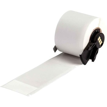 Brady M6-33-427 Etiquetas autolaminables para cables y alambres - 1.5 pulg. x 4 pulg. - Vinilo - Blanco, transparente - B-427