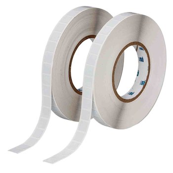 Brady UltraTemp THT-99-717-10 Rollo de etiquetas troqueladas para impresoras - 0.5 pulg. x 0.5 pulg. - Poliimida - Blanco - B-717