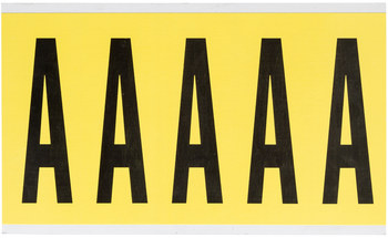 Imágen de Brady 34 Series Negro sobre amarillo Interior Paño de vinilo 34 Series Carta 3460-A Etiqueta en forma de letra (Imagen principal del producto)