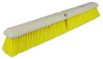 Weiler Perma-Sweep 421 Cabezal de escoba a presión - 18 pulg. - Polipropileno - Amarillo - 42165