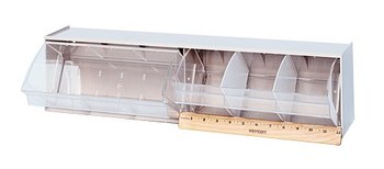 Imagen de Quantum Storage QTB411WT Blanco Revestido en polvo Plástico Apilable Gabinete Gaveta Inclinable (Imagen principal del producto)