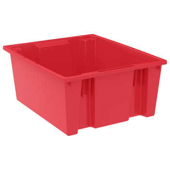 Imagen de Akro-mils 35225 2 ft³, 14.98 gal 70 lb Rojo Polímero de grado industrial Contenedor apilable (Imagen principal del producto)