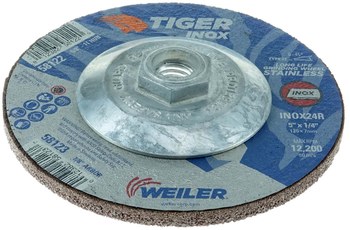 Weiler Tiger inox Disco esmerilador 58122 - 5 pulg. - INOX - 24 - R