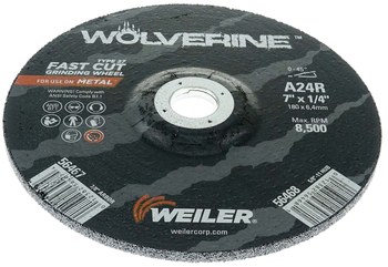 Weiler Wolverine Rueda esmeriladora de superficie 56467 - 7 pulg. - Óxido de aluminio - 24 - R