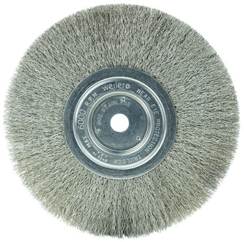 Weiler 01795 Cepillo de rueda - Rizado Acero inoxidable cerda