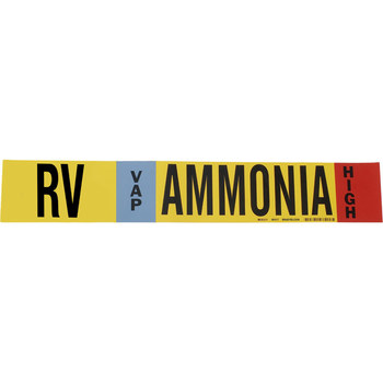Imágen de Brady Negro/Azul/Rojo/Blanco sobre amarillo Poliéster 57977 Marcador de tubería de envoltura (Imagen principal del producto)