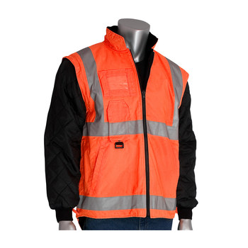 PIP 343-1756 Abrigo, chaqueta y chaleco para condiciones frías 343-1756-OR/2X - tamaño 2XG - Poliéster - Naranja de alta vis./Negro - 08216