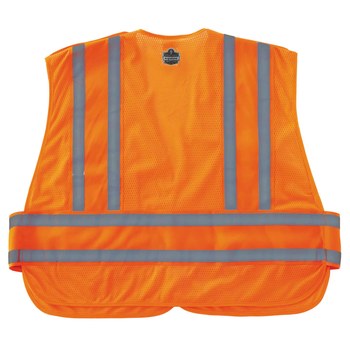 Ergodyne Glowear 8244PSV Chaleco de alta visibilidad 21360 - tamaño Mediano/Grande - Poliéster - Naranja de alta visibilidad - ANSI clase 2