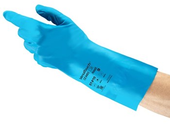 Ansell AlphaTec 37-210 Azul 9 Nitrilo No compatible Guante resistente a productos químicos - Longitud 12.6 pulg. - 076490-84003