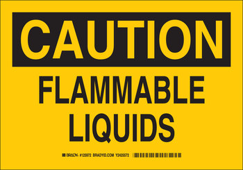 Imágen de Brady B-555 Aluminio Rectángulo Amarillo Inglés Cartel de material inflamable 125970 (Imagen principal del producto)