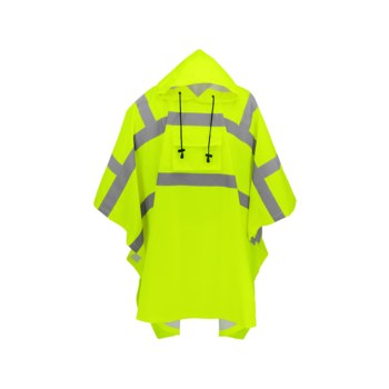 Global Glove Poncho de lluvia de alta visibilidad GLO-850 - Universal - Amarillo/verde de alta visibilidad - 29382