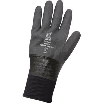 Global Glove FrogWear 590MF Gris/Negro Grande Nitrilo Guantes de trabajo - 590mf lg