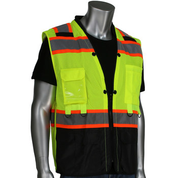 PIP 302-0670T Chaleco de alta visibilidad 302-0670T-LY/L - tamaño Grande - Poliéster - Amarillo de alta vis. - ANSI clase 2 - ANSI clase 2 - 41421