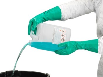 Ansell AlphaTec 39-124 Verde 9 Nitrilo Apoyado Guantes resistentes a productos químicos - acabado Áspero - Longitud 14 pulg. - 076490-17806