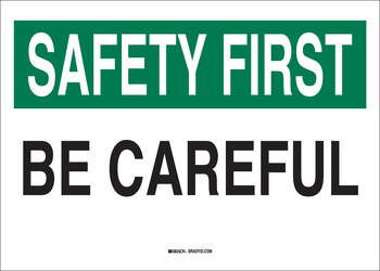 Imágen de Brady B-302 Poliéster Rectángulo Blanco Inglés Cartel de sensibilización de seguridad 88834 (Imagen principal del producto)