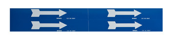Imágen de Brady Blanco sobre azul Vinilo 93247 Marcador de tubería autoadhesivo (Imagen principal del producto)