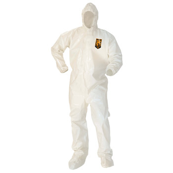 Ansell KleenGuard Overoles resistentes a productos químicos A80 45666 - tamaño 3XL - Saranex 23P - Blanco