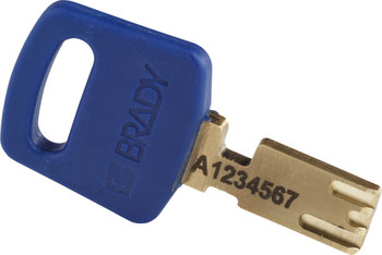Brady SafeKey Candado de seguridad - Ancho 1 1/2 pulg. - NYL-BLU-38PL-KD6PK