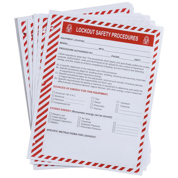 Imágen de Brady Formulario de procedimiento de entrenamiento de bloqueo/etiquetado (Imagen principal del producto)