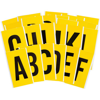 Imágen de Brady Serie 34 Negro sobre amarillo Interior Paño de vinilo Serie 34 3470-LTR KIT Kit de etiquetas de letras (Imagen principal del producto)