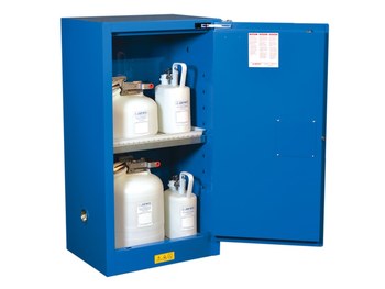 Justrite Sure-Grip EX Gabinete de almacenamiento de material peligroso Compac 8615281 - 15 gal - Azul real - 16493