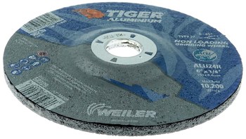 Weiler Tiger Aluminum Disco esmerilador 58229 - 6 pulg. - A/O óxido de aluminio AO - 24 - R