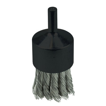 Weiler Acero inoxidable Cepillo final - Diámetro 1 1/8 pulg. - Diámetro de la cerda 0.014 pulg. - 7/8 de longitud de corte - weiler 10031v