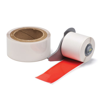 Imágen de Brady Toughstripe Rojo Autolaminados Poliéster Transferencia térmica M71-2000-483-RD-KT Rollo de etiquetas para impresora de transferencia térmica continua (Imagen principal del producto)
