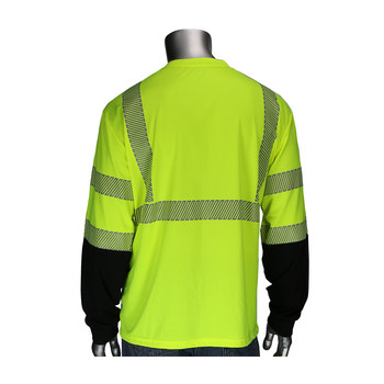 PIP Camisa de alta visibilidad 313-1280B-LY/M - Mediano - Poliéster - Negro/Amarillo - ANSI clase 3 - 27086
