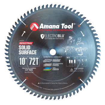 Imágen de Hoja de sierra circular Electro-Blu 610721C de Con la punta de carburo por 10 pulg., 5/8 pulg. de Amana (Imagen principal del producto)
