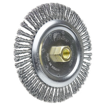 Weiler Roughneck 09000 Cepillo de rueda - Anudado - Circular trenzado Acero cerda