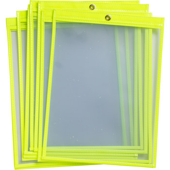 Imágen de Brady Transparente Borde amarillo fluorescente Vinilo 56948 Sobre protector (Imagen principal del producto)