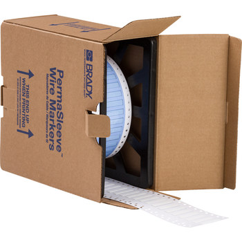 Imágen de Brady Blanco Transferencia térmica PS-187-150-WT-3 Manga para impresora de transferencia térmica troquelada (Imagen principal del producto)