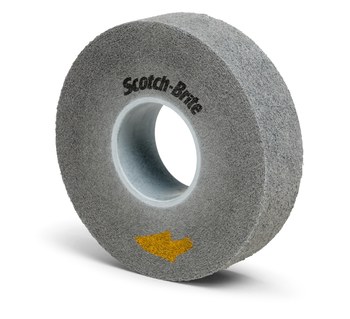 3M Scotch-Brite Convoluto Carburo de silicio Duro Rueda de desbaste - Fina grado - Accesorio Eje - Diámetro 8 pulg. - Agujero Central 3 pulg. - Grosor 2 pulg. - 94901