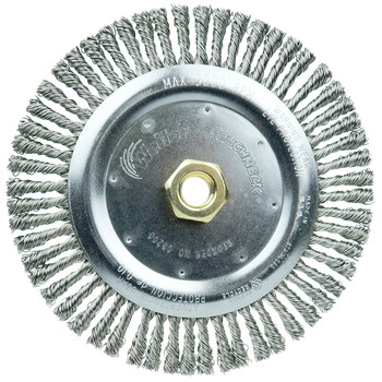 Weiler Roughneck 09200 Cepillo de rueda - Anudado - Circular trenzado Acero inoxidable cerda