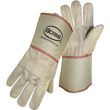 PIP Boss 1BC40721 Natural Grande Heavy-Duty Weight Algodón Heavy-Duty Weight Algodón Guante resistente al calor - Pulgar recto - 728744-56566