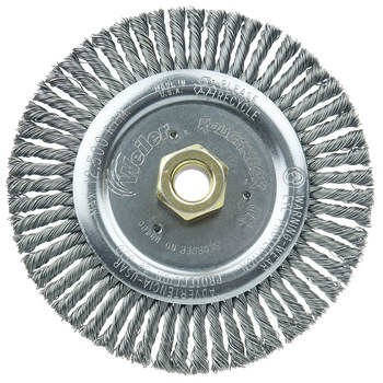 Weiler Roughneck 09400 Cepillo de rueda - Anudado - Circular trenzado Acero cerda