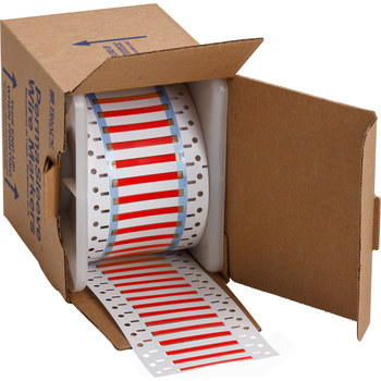 Imágen de Brady Permasleeve Rojo Termocontraíble, Autoextinguible Transferencia térmica PS-094-150-RD-S-2 Manga para impresora de transferencia térmica troquelada (Imagen principal del producto)
