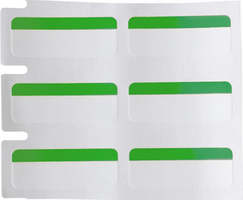 Brady B33-152-494-GN Etiquetas imprimibles de transferencia térmica - 1 pulg. x 0.375 pulg. - Poliéster - Verde/Blanco - B-494