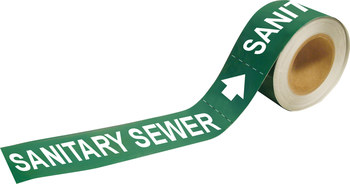 Imágen de Brady Pipe Markers-To-Go Blanco sobre verde Plástico 73926 Marcador de tubería autoadhesivo (Imagen principal del producto)