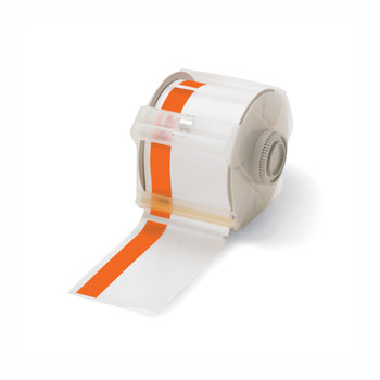 Imágen de Brady Naranja/Blanco Interior/exterior Vinilo Transferencia térmica 113156 Rollo de etiquetas para impresora de transferencia térmica continua (Imagen principal del producto)